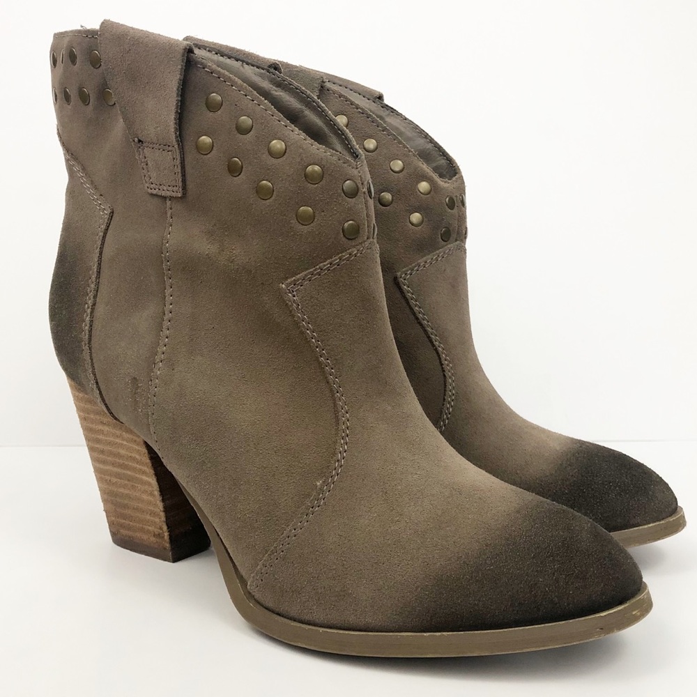 Steve Madden‎ P-Jessii Suede Taupe Booties Size 8.5
